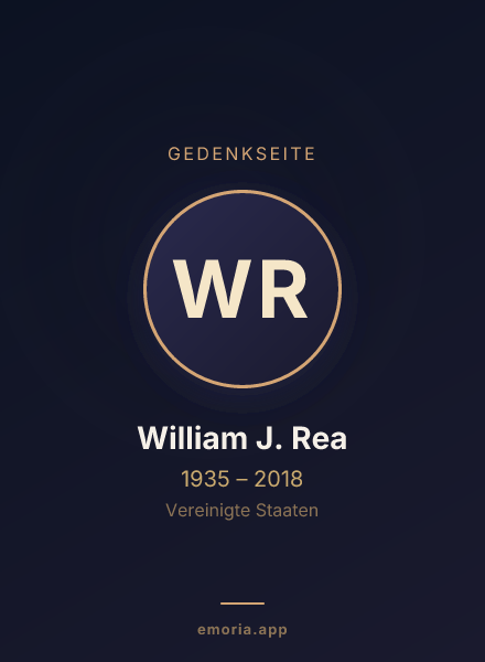 Gedenkportrait von William J. Rea