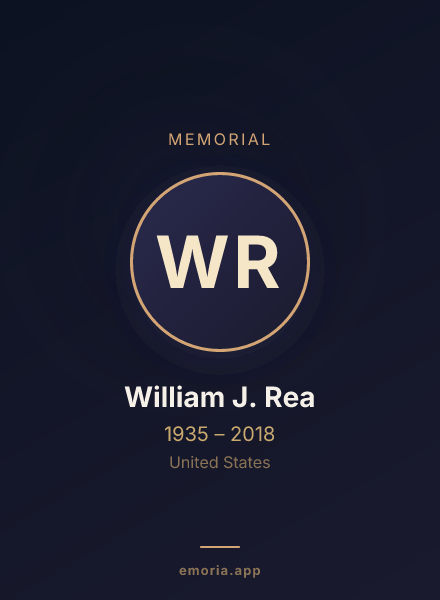 Memorial portrait of William J. Rea
