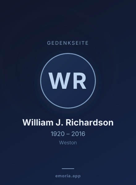 Gedenkportrait von William J. Richardson