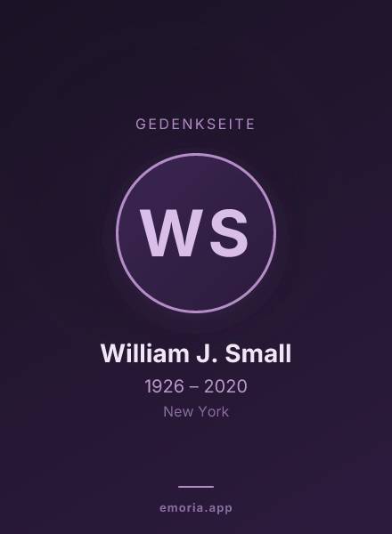 Gedenkportrait von William J. Small