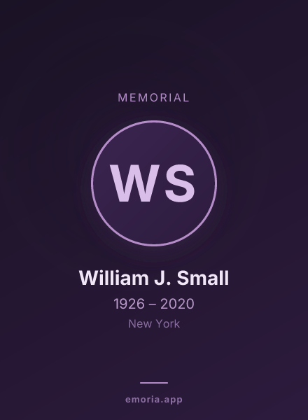 Memorial portrait of William J. Small
