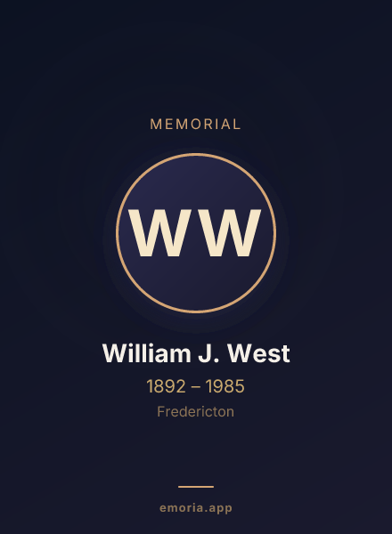Memorial portrait of William J. West