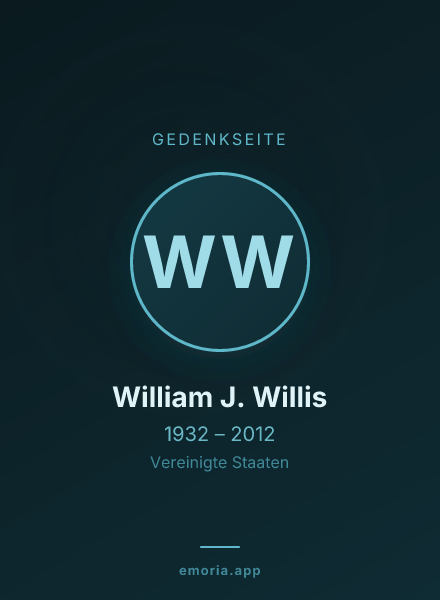 Gedenkportrait von William J. Willis