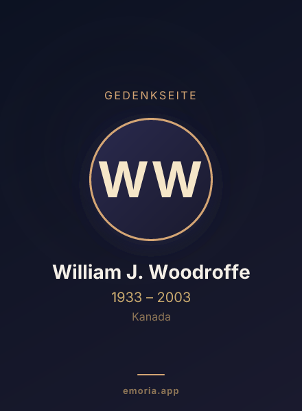 Gedenkportrait von William J. Woodroffe
