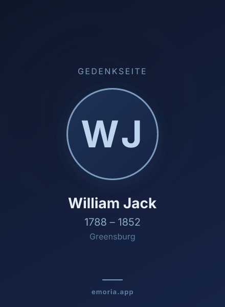 Gedenkportrait von William Jack