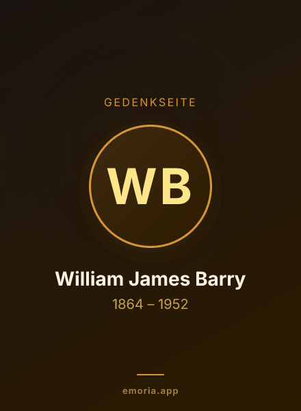 Gedenkportrait von William James Barry