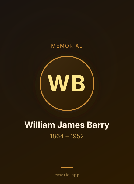 Memorial portrait of William James Barry