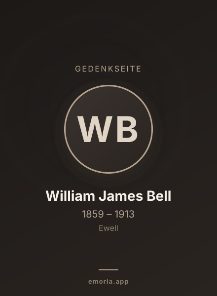 Gedenkportrait von William James Bell