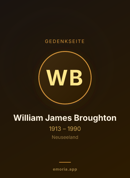 Gedenkportrait von William James Broughton