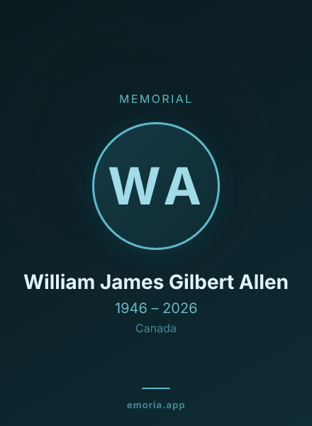 Memorial portrait of William James Gilbert Allen