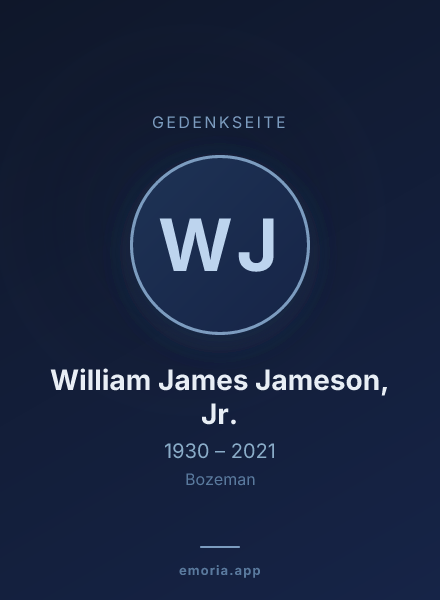 Gedenkportrait von William James Jameson, Jr.