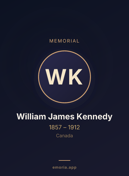 Memorial portrait of William James Kennedy