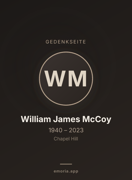 Gedenkportrait von William James McCoy