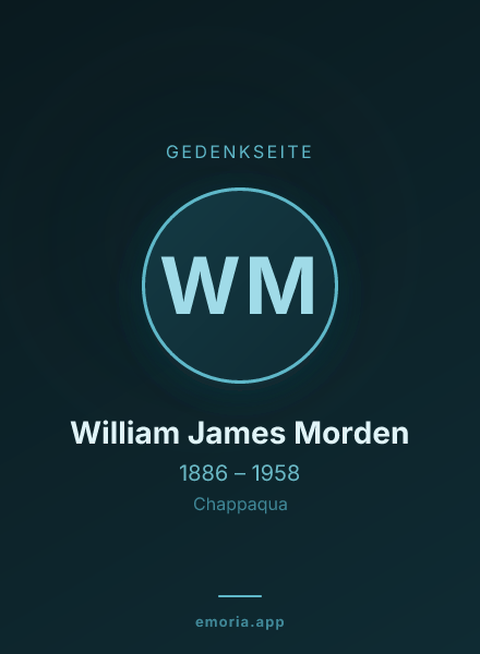 Gedenkportrait von William James Morden
