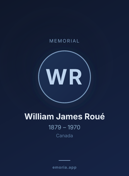 Memorial portrait of William James Roué
