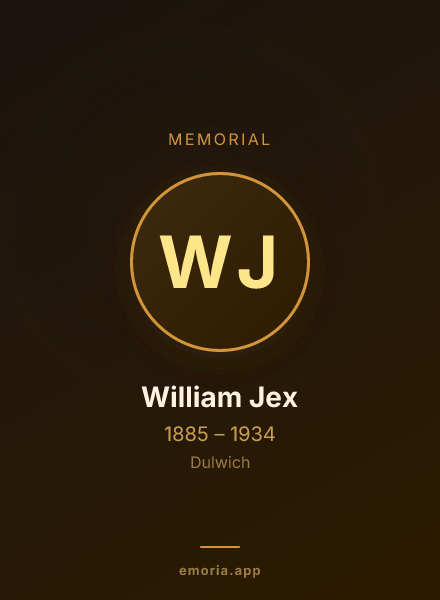 Memorial portrait of William Jex