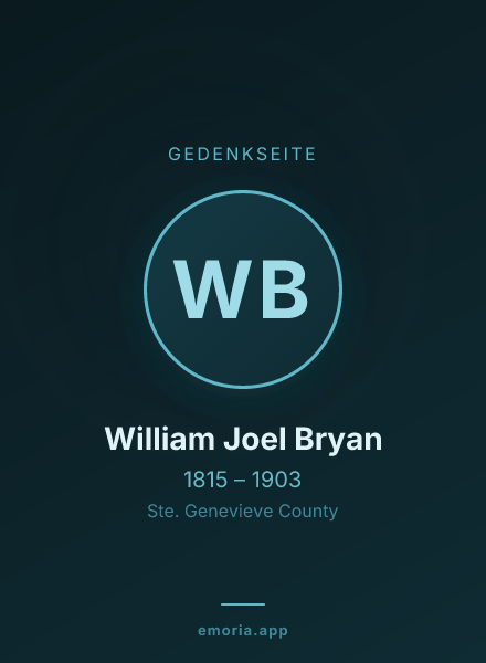 Gedenkportrait von William Joel Bryan
