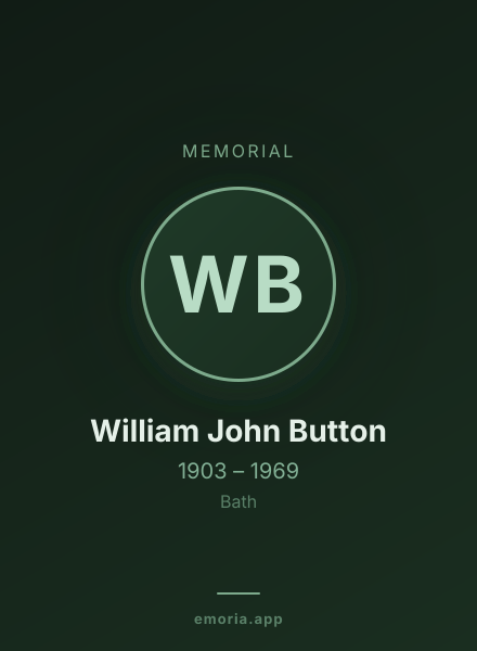 Memorial portrait of William John Button