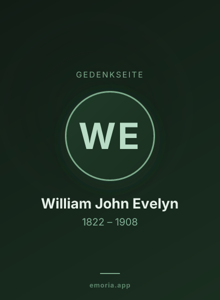 Gedenkportrait von William John Evelyn