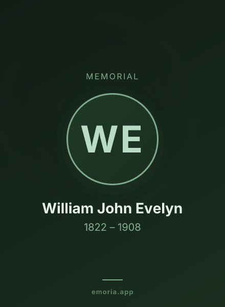 Memorial portrait of William John Evelyn