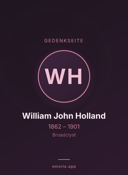 Gedenkportrait von William John Holland