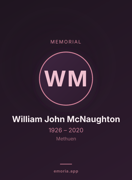 Memorial portrait of William John McNaughton