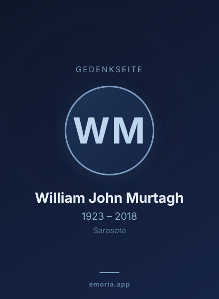 Gedenkportrait von William John Murtagh