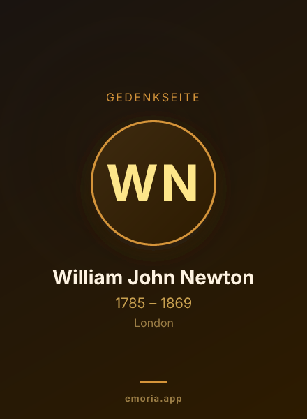 Gedenkportrait von William John Newton
