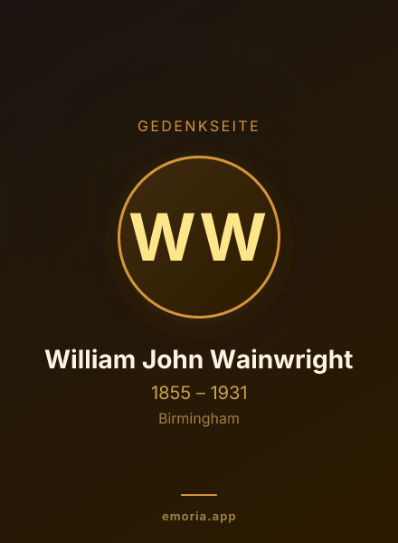 Gedenkportrait von William John Wainwright