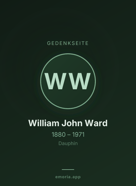 Gedenkportrait von William John Ward