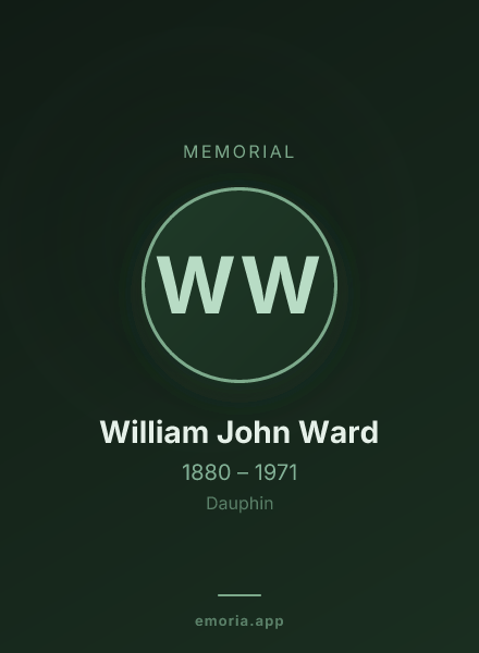 Memorial portrait of William John Ward