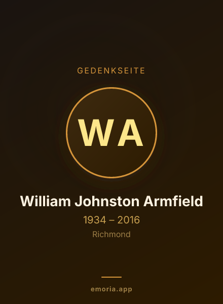 Gedenkportrait von William Johnston Armfield