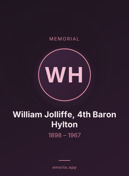 Memorial portrait of William Jolliffe, 4th Baron Hylton