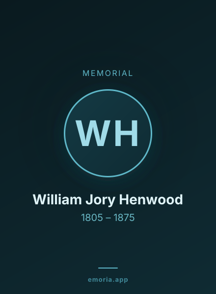 Memorial portrait of William Jory Henwood