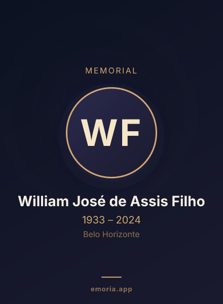 Memorial portrait of William José de Assis Filho