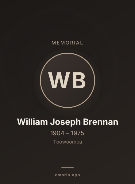 Memorial portrait of William Joseph Brennan
