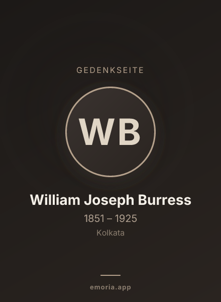 Gedenkportrait von William Joseph Burress