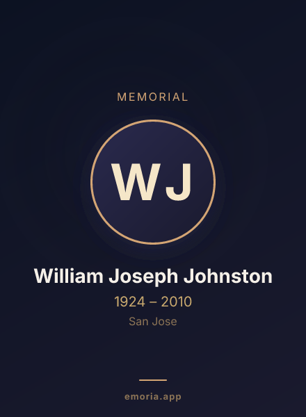 Memorial portrait of William Joseph Johnston