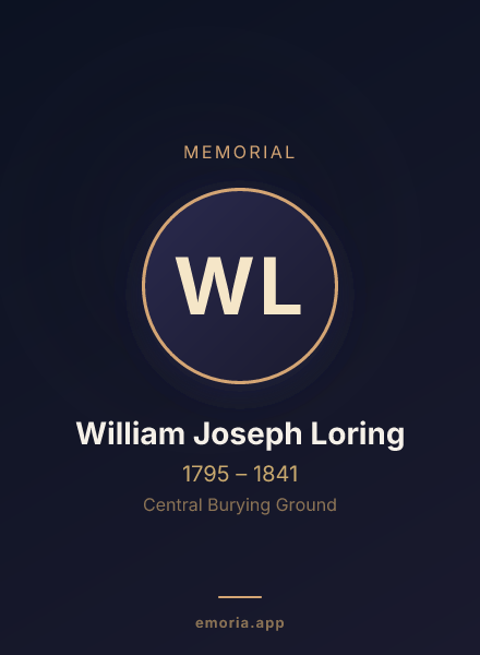 Memorial portrait of William Joseph Loring
