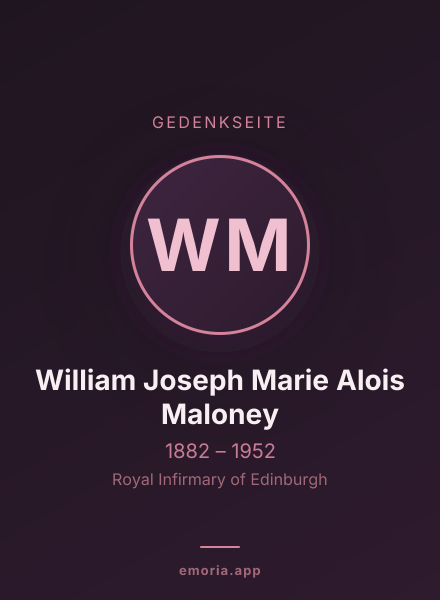 Gedenkportrait von William Joseph Marie Alois Maloney