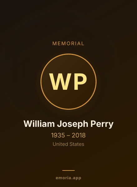 Memorial portrait of William Joseph Perry