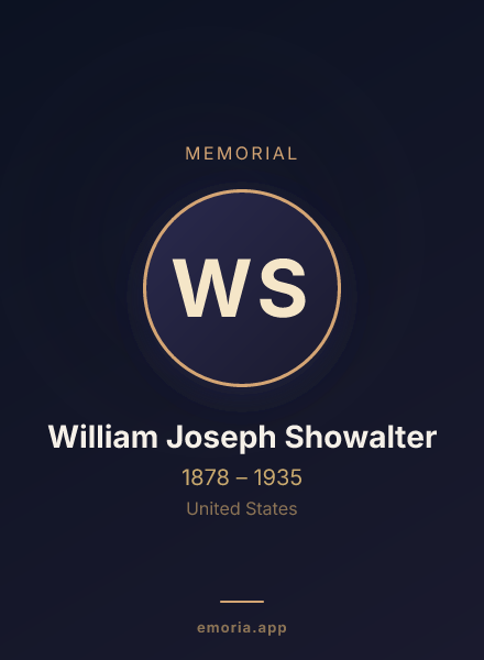 Memorial portrait of William Joseph Showalter