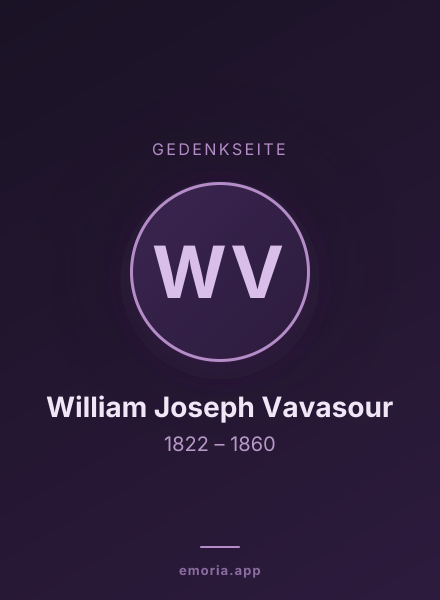 Gedenkportrait von William Joseph Vavasour