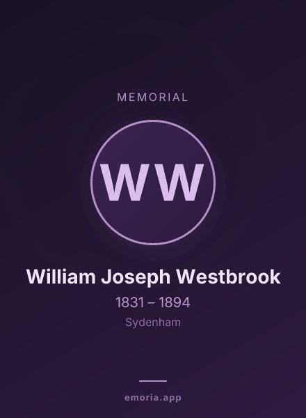 Memorial portrait of William Joseph Westbrook