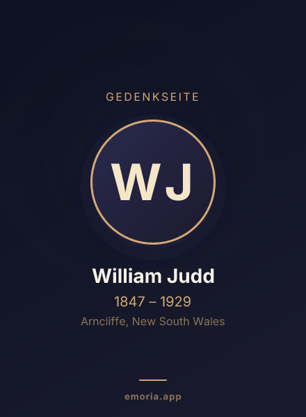 Gedenkportrait von William Judd