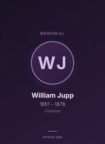 Memorial portrait of William Jupp