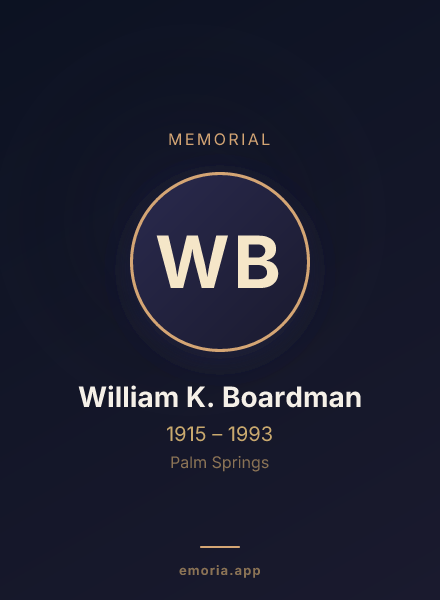 Memorial portrait of William K. Boardman