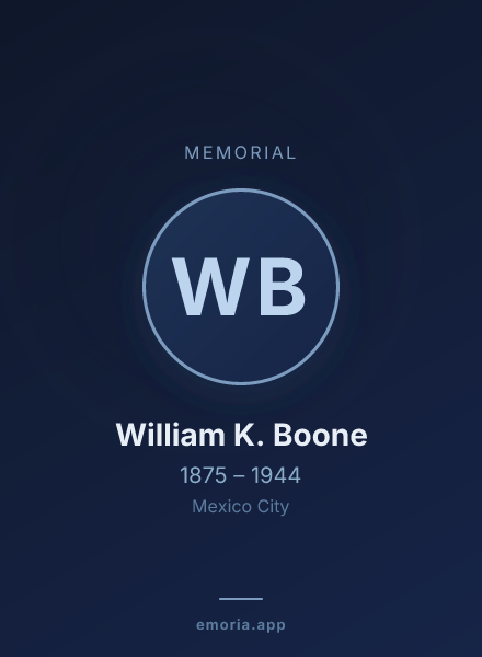 Memorial portrait of William K. Boone