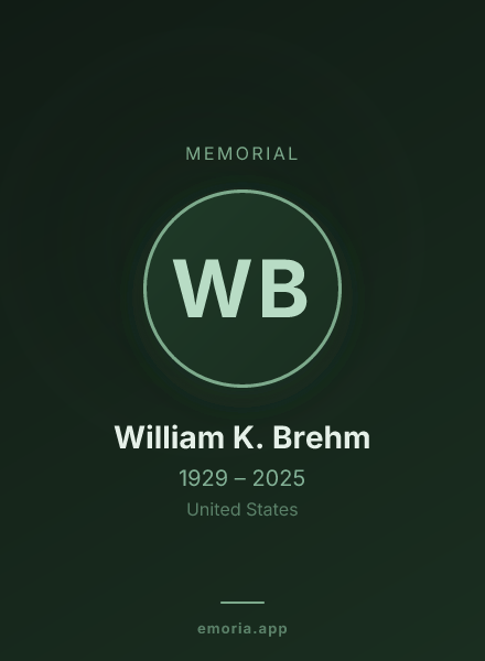 Memorial portrait of William K. Brehm