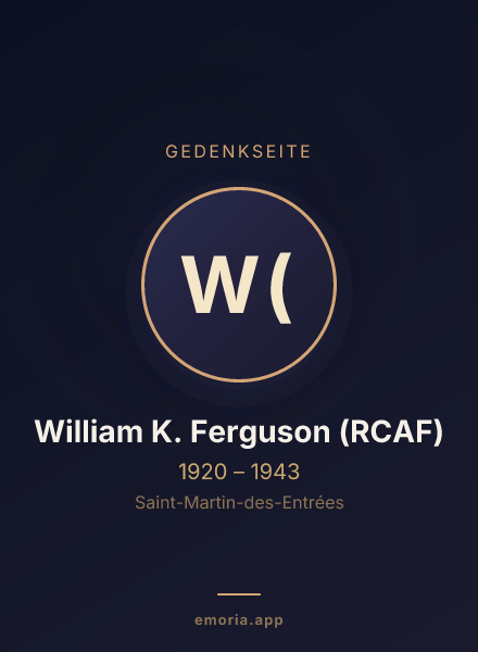 Gedenkportrait von William K. Ferguson (RCAF)